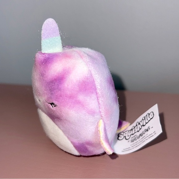 Squishmallows Squishville Nabila the Narwhal 💜🩷 - Picture 2 of 3